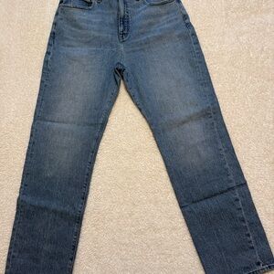 Madewell Women's Straight Leg Blue Jeans